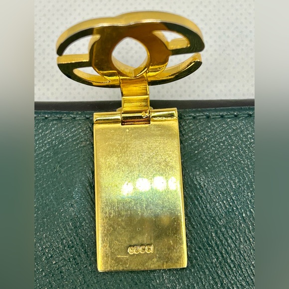 Gucci Vintage Wallet Purse GG Continental Brown Green Leather Quiet Luxury - Picture 8 of 14